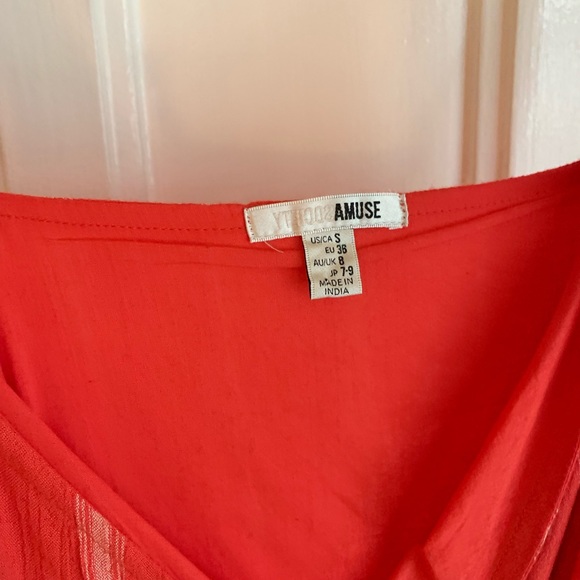 Amuse Society red striped wrap midi dress - Picture 5 of 5